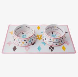 Chewy Vuiton Dog Bowls