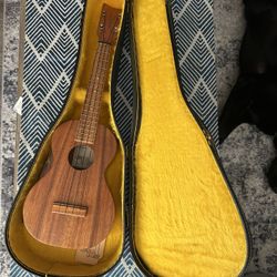 Kamaka Soprano Ukulele HF-1 Made in Hawaii Solid Koa w/ Case Excellent Condition