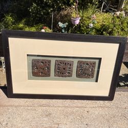 Soicher Marin Hand Cut Metal Artifacts custom-framed decorative artwork 26x16