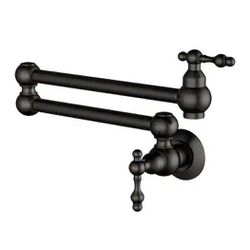 Pot Filter 1.8 GPM Wall Mounted Double Handles and 360°Swivel, Ceramic Cartridge in Oil Rubbed Bronze 
