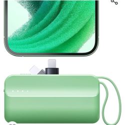 Brand new Small Portable Charger 5000mAh Foldable Power bank Built In compatible with I- phone 14/13/13 Pro Max/12/11/Xs/ XR/X/8/7.