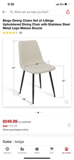 4 Dining table chairs