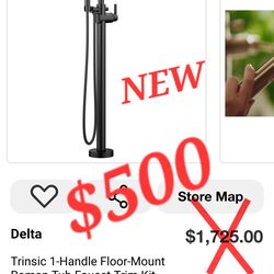 Delta
Trinsic 1-Handle Floor-Mount Roman Tub Faucet Trim Kit