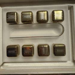 Gold Christian Dior Ice Cubes, With Gold Tongs ! Make An Offer! $$
