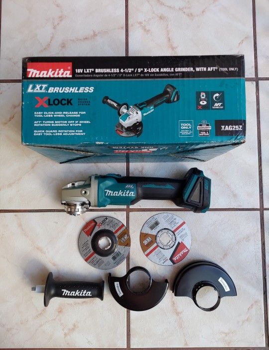 New Makita 4-1/2" - 5" X-LOCK Brushless Angle Grinder 18V - Tool Only