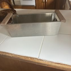 Stainless Steel Wood Kitchen Sink Hanging Basket Colander 17 x 7