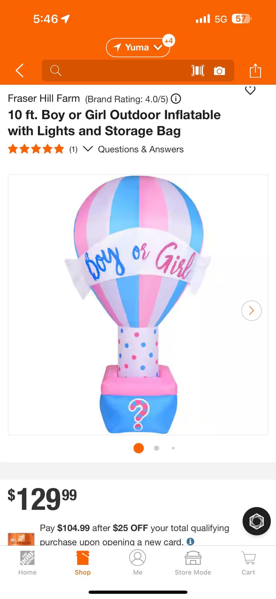 Gender Reveal Inflatable