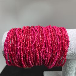 Berry color Beaded Multi-Strand Bracelet