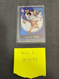 *NEW SEALED* ONE PIECE 2026 DODGERS PROMO CARD