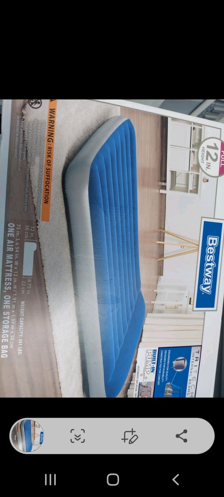 New Full Mattress With Pump