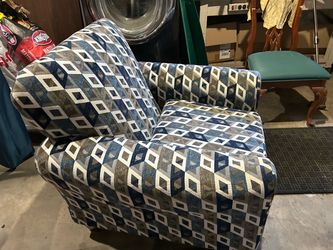 Upholstered Accent Chair Geometric Pattern