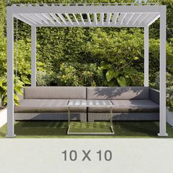 10 x 10 Mirador Adjustable Louvered Aluminum Pergola