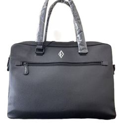New Ralph Lauren Faux Leather Briefcase Messenger Laptop Travel Tote Bag NWT