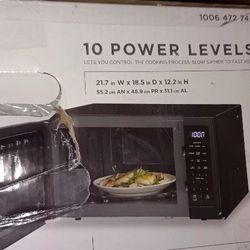 New Vissani Black Microwave 