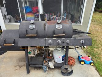 Propane BBQ with smoker