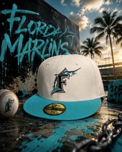 New Era Florida Marlins cap with blue marlin logo #baseball #mlb