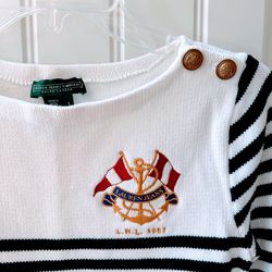 ralph lauren dark navy blue/white small worn once