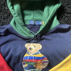 Polo Bear Color-Blocked Fleece Hoodie