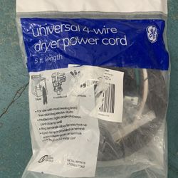 GE Universal Dryer Power Cord 