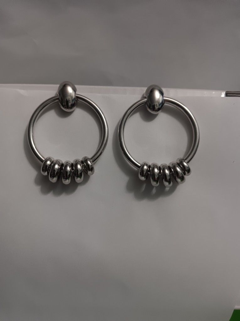 Women's Silver Hoop Earrings