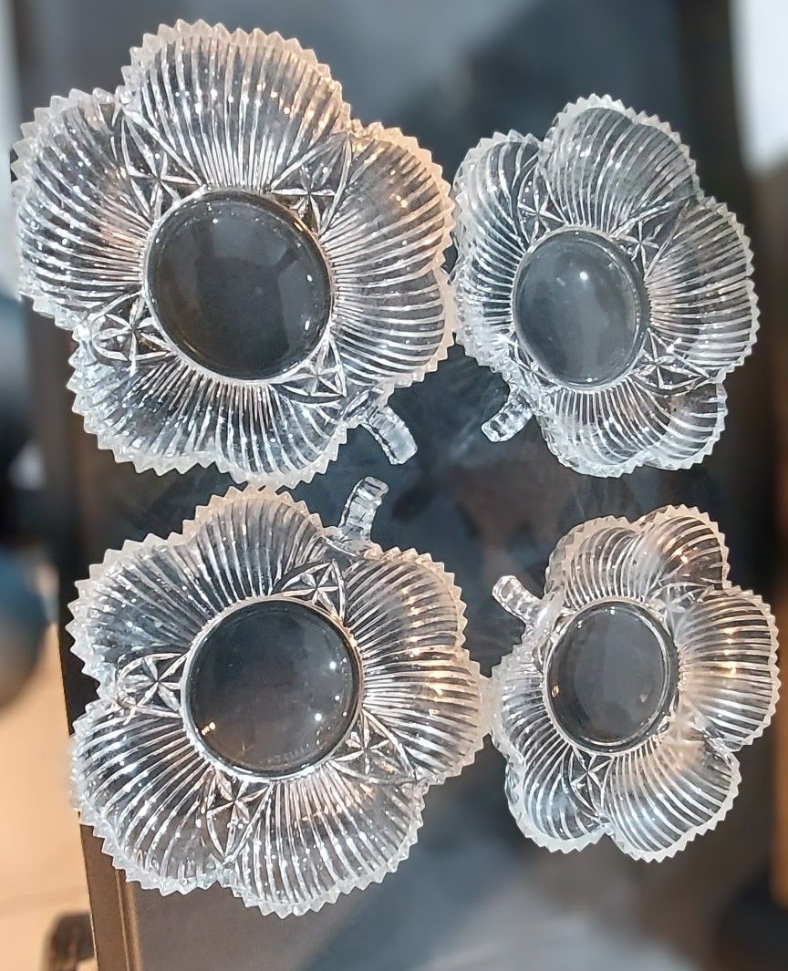 4 Vintage Four Leaf Clover Shamrock Dish 