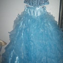 Nwt Blue Two Piece Devinci Dress