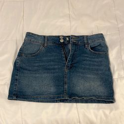 Jean Mini Skirt, Medium 