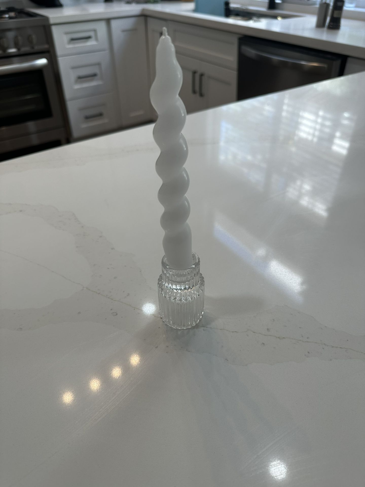 Glass Votive Candlestick Holder