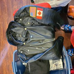 Leather Hooded Biker Jacket By KAVERI