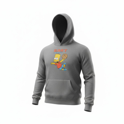 Grey Bart Simpson Hoodie - Youth XXL