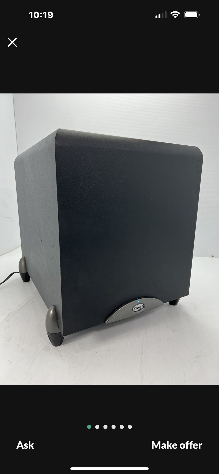 Klipsch SUB 10 HGB Powered Subwoofer W/BASH Amplifier 300 Watts