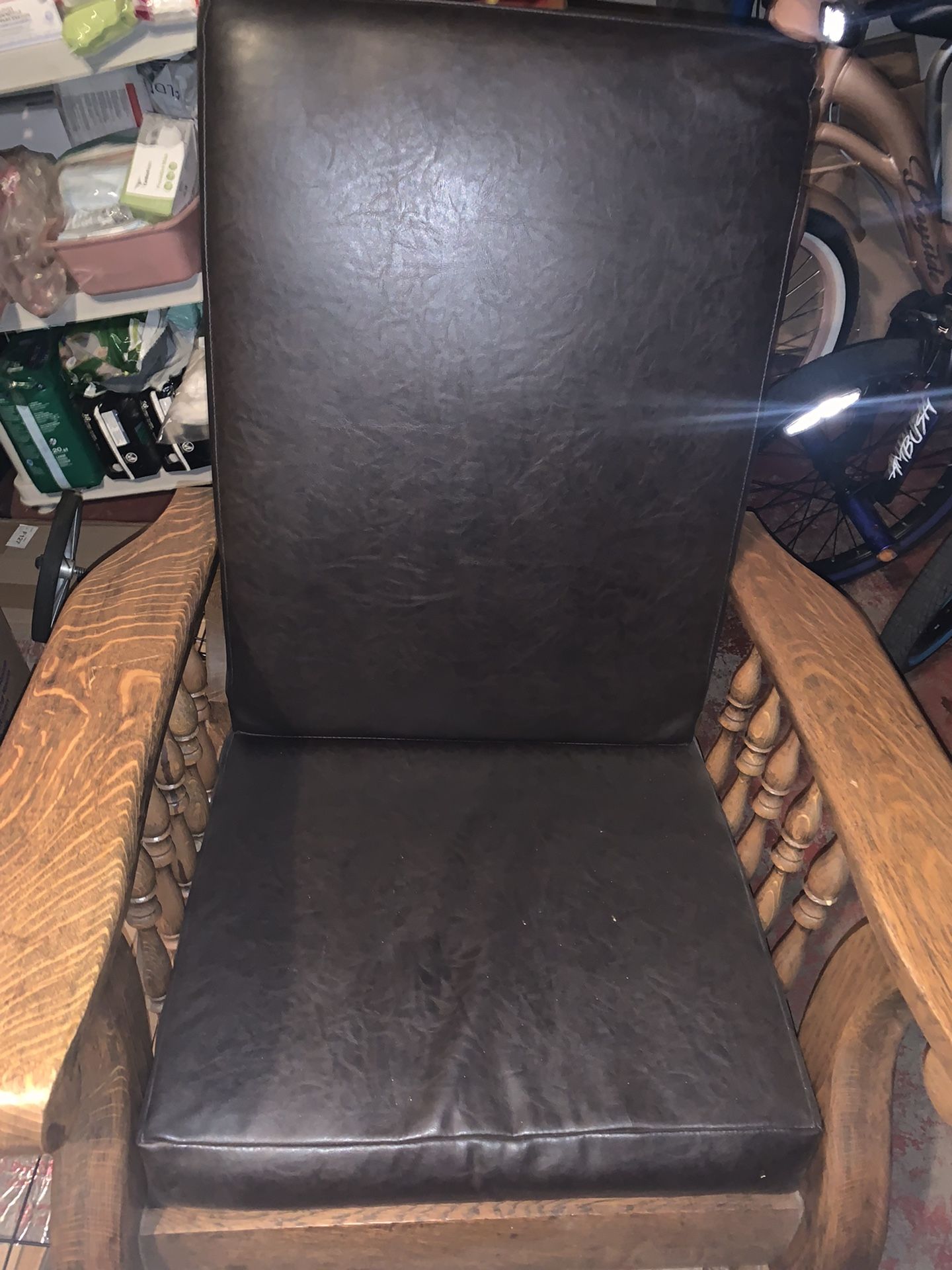 1800’s Antique, Oak, Morris Recliner Chair