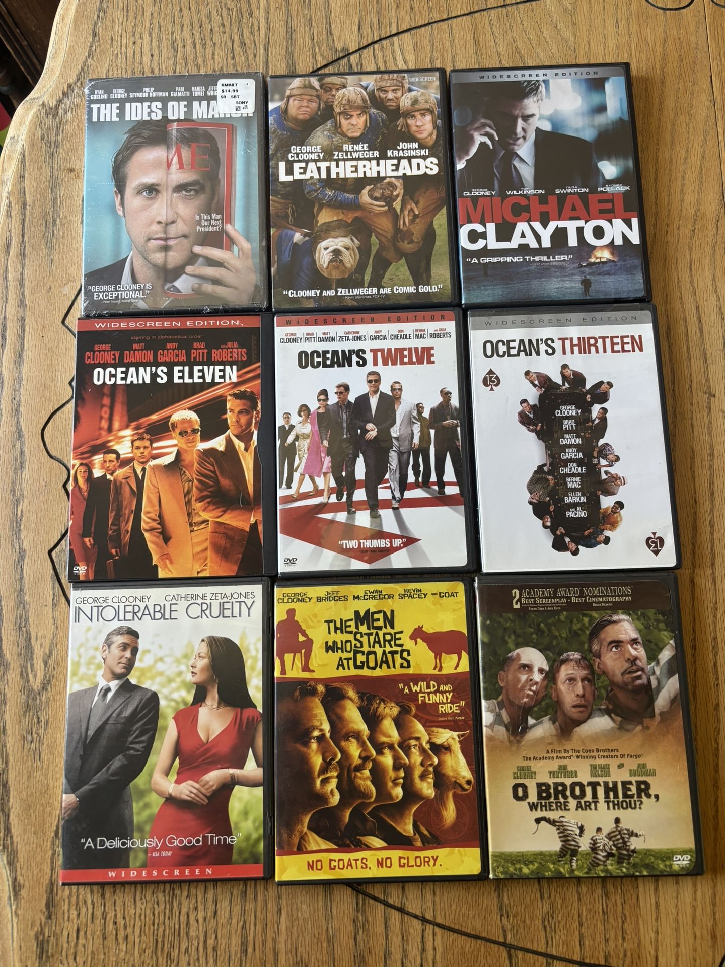 George Clooney dvds