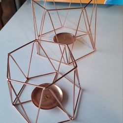 Geometric candle holders