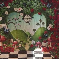 Alice in Wonderland Party Backdrop 