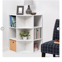 Corner Cube Bookshelves White 