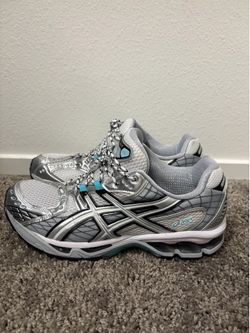 Sz 9.5 Asics gel nimbus 10.1 trainers tiffany piedmont blue grey