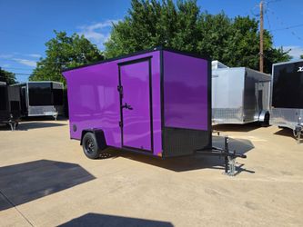 2026 New 6x12 SA Screwless Enclosed Trailer | Blackout | Spoiler Package | .08 Polycor | 1134

(Purple)