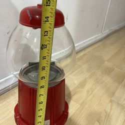 15” Tall Red Bubble Gum Machine 