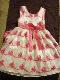 Beautiful Pink And White Girl's Dress