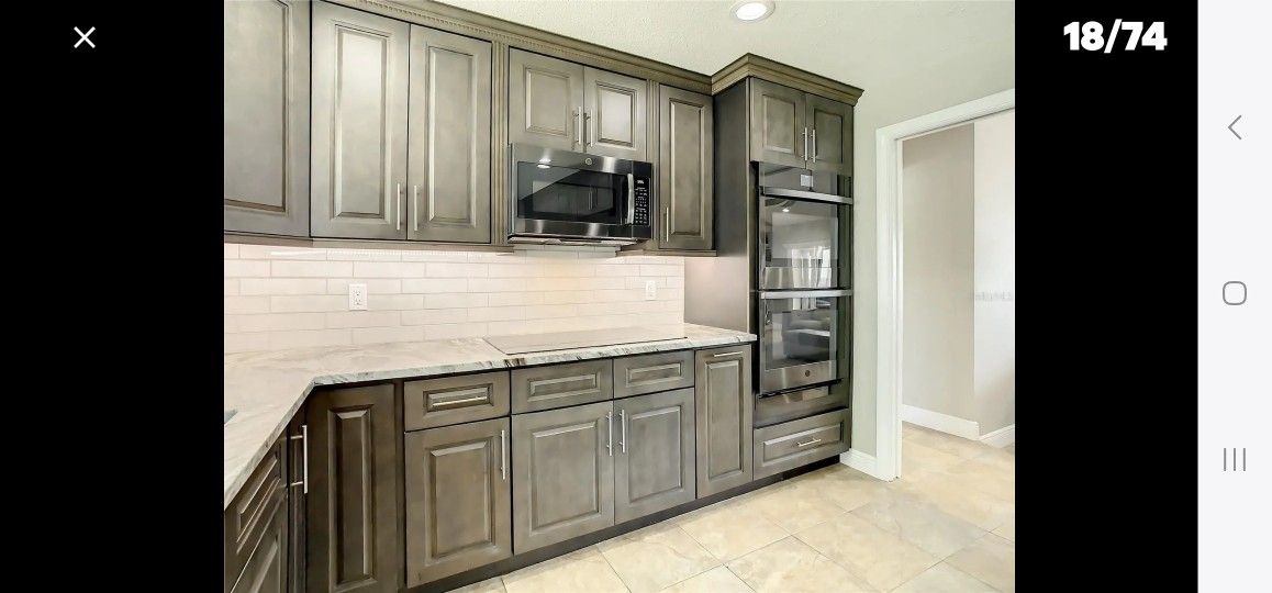 Kitchen Cabinets and GE Double Oven For Sale