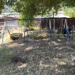 Backyard Kids Swing Set with Slide