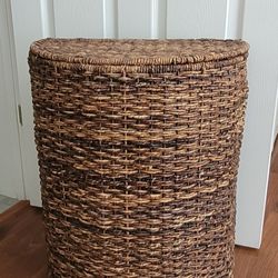 Brown Wicker Laundry or Storage Basket 