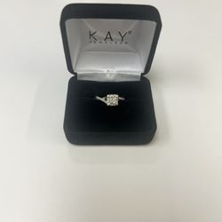 WG Multi Stone Bridal Ring Set With Matching Band