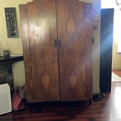 Antique Wood Armoire 