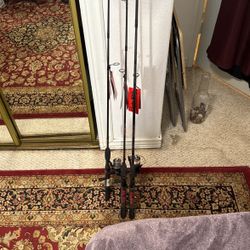 Set Of 3 Shakespeare Ugly Stick GX2 Rod And Reel
