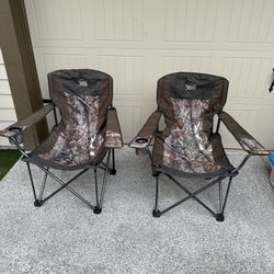 Timber Ridge Camping Chairs Oversized Folding Camouflage Print Outdoor Portable Seating
