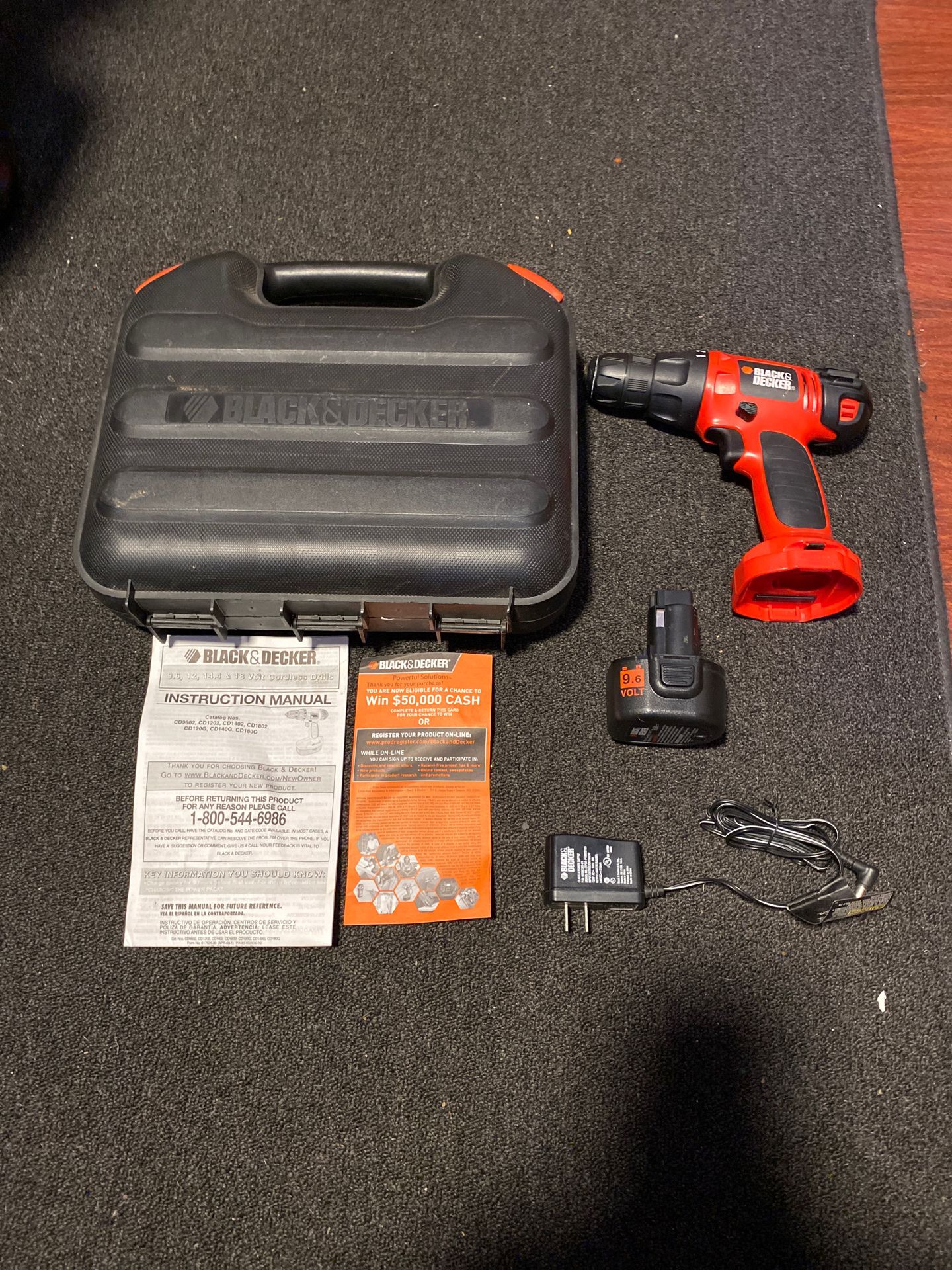 Black & Decker 9.6v Cordless Drill