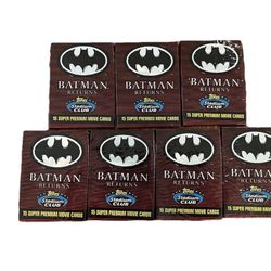 1991 Batman Returns Trading Cards Movie Super Premium 7 New SEALED PACKS Topps