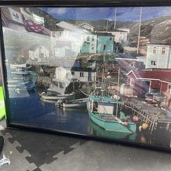 Framed Jigsaw Puzzle of Castro on Chiloé Island, Chile